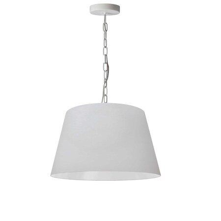 Dainolite 1 Light Brynn Small Pendant, White Shade, White BRY-S-WH-790